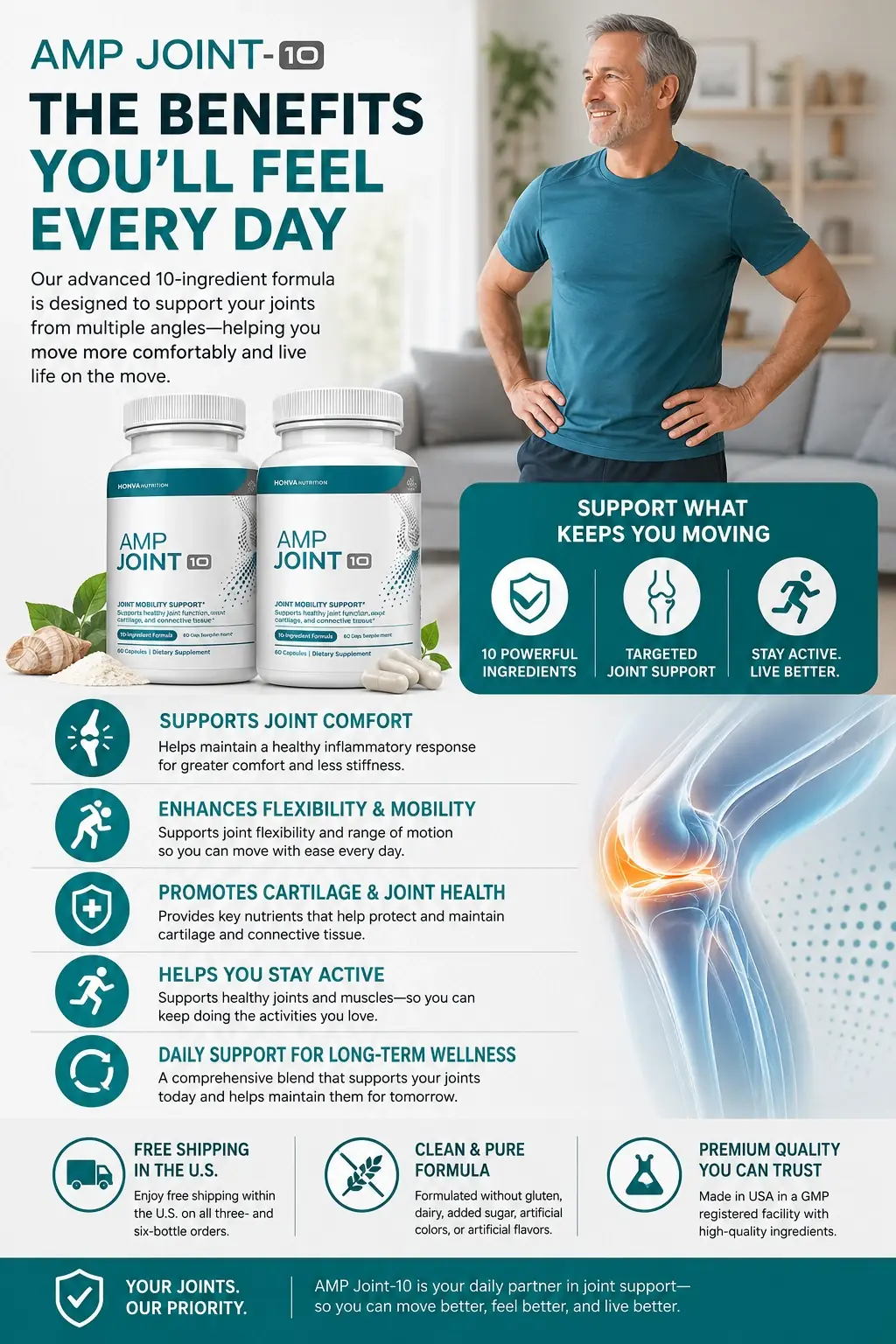 AMP Joint 10 daily benefits illustration