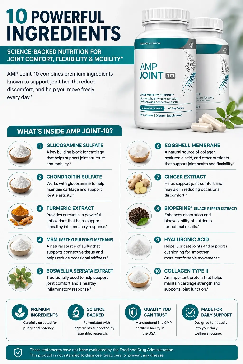 AMP Joint 10 ingredient overview